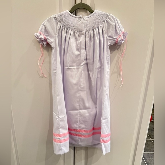 NEW Classic Whimsy Cross and Vine White Smocked Dress - Picture 8 of 8